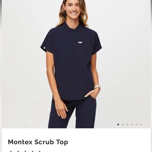 Figs Montex Scrub Top XS Navy. Worn less than one year. No imperfections.
